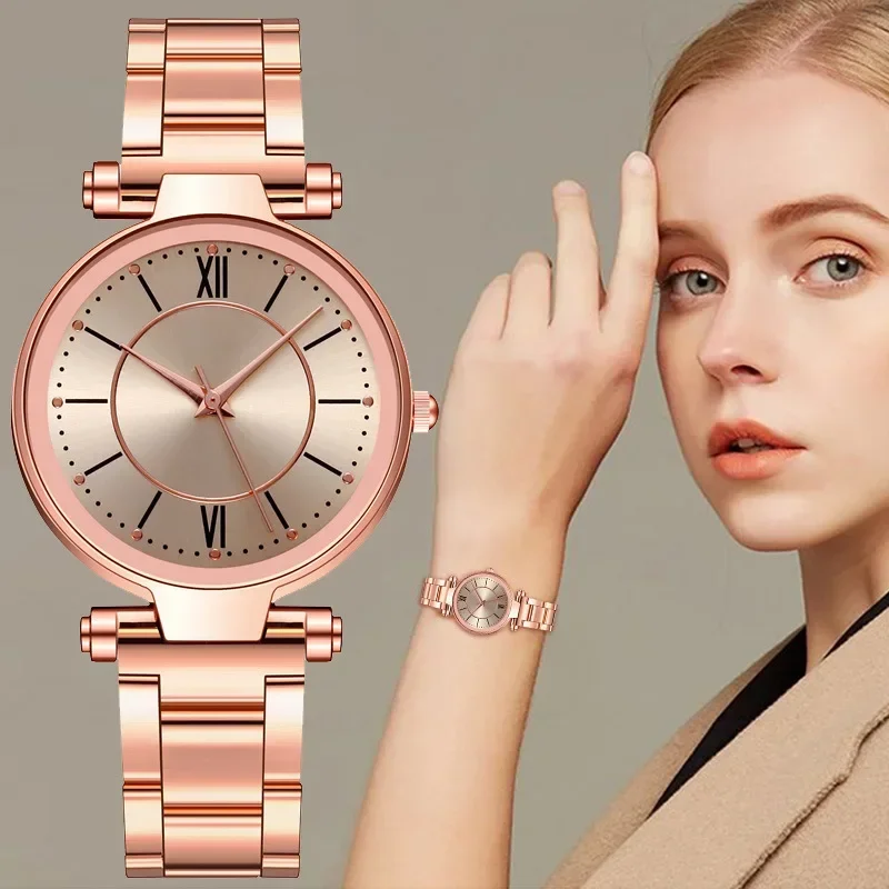 Quiet Luxury Watch - Luxury Rose Gold Stainless Steel Watches