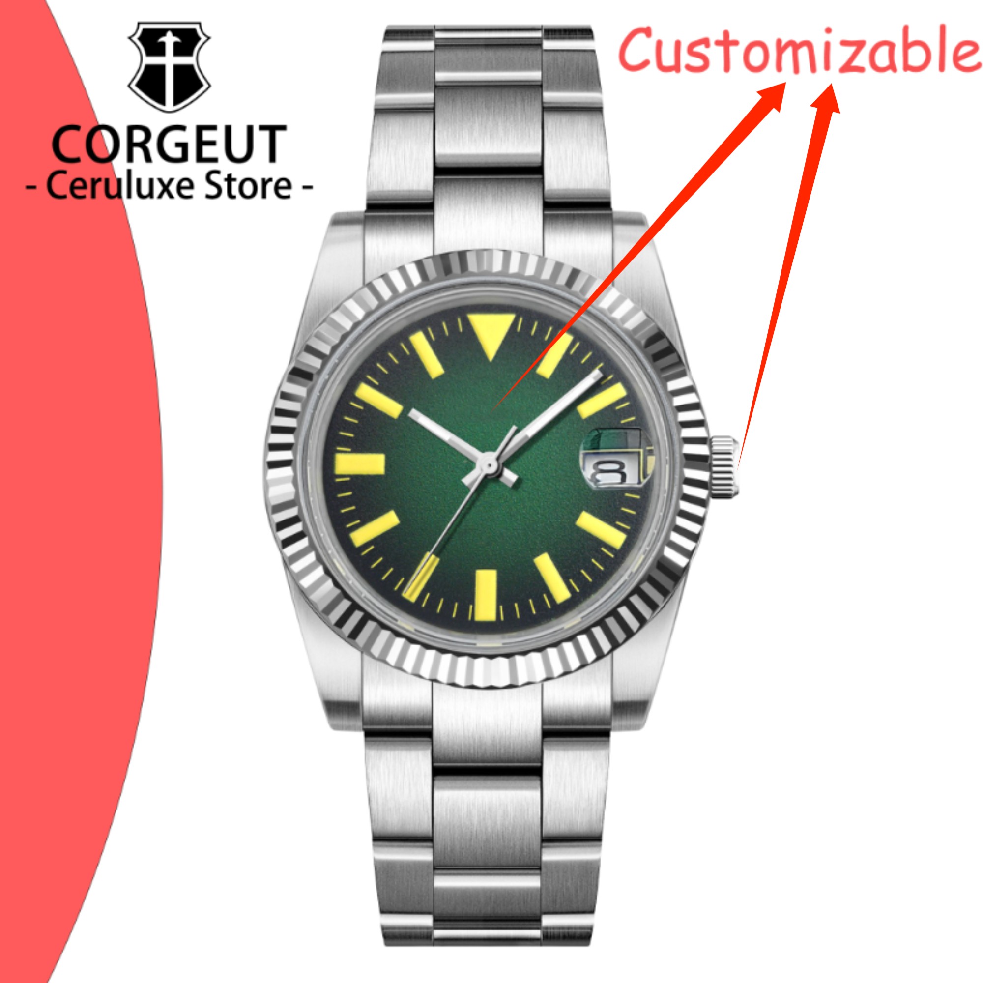 Luxury Watch Wallpaper - Custom Logo 36/39mm New NH35 Automatic