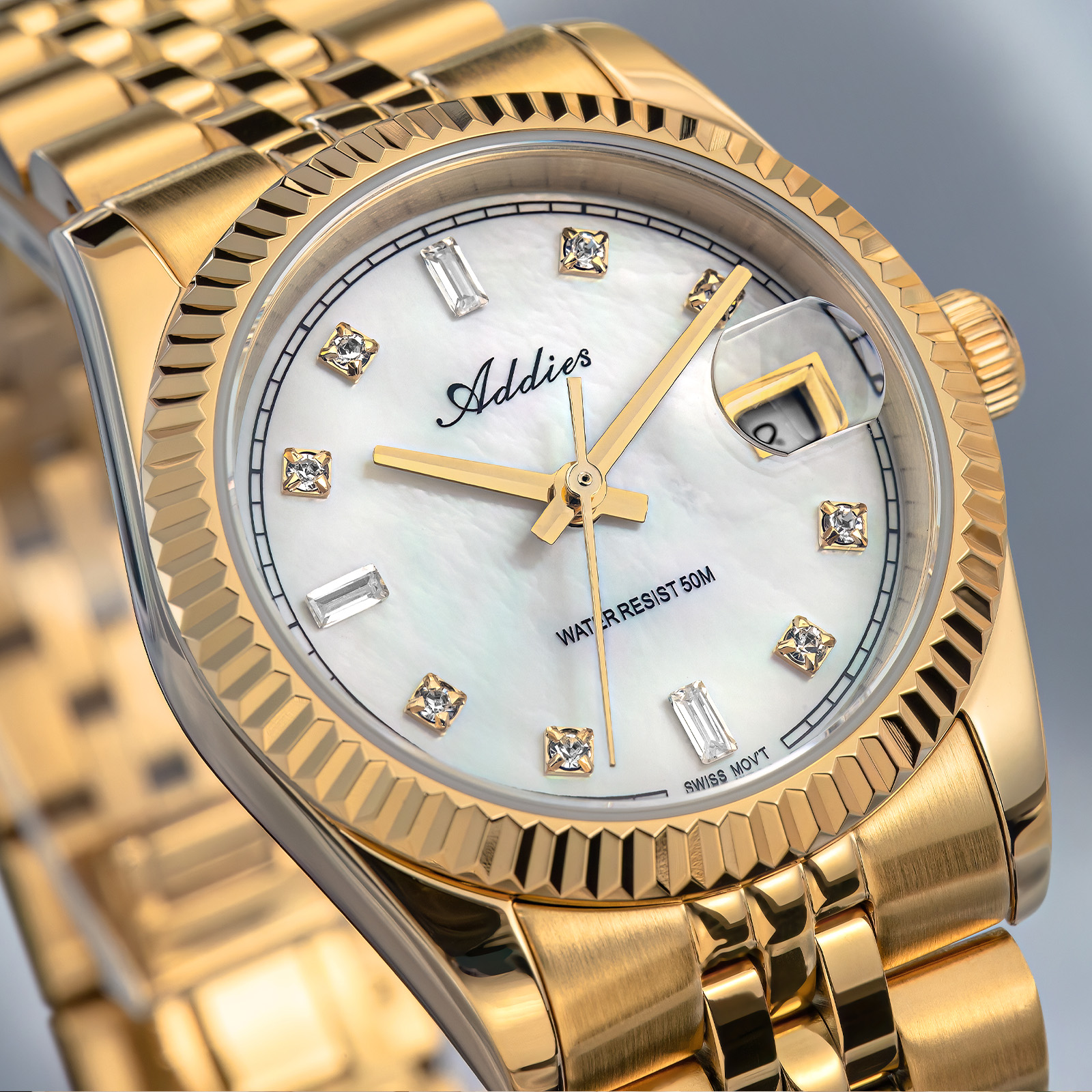 Luxury Watch Storage - ADDIES Stainless Steel Date Display AW25905