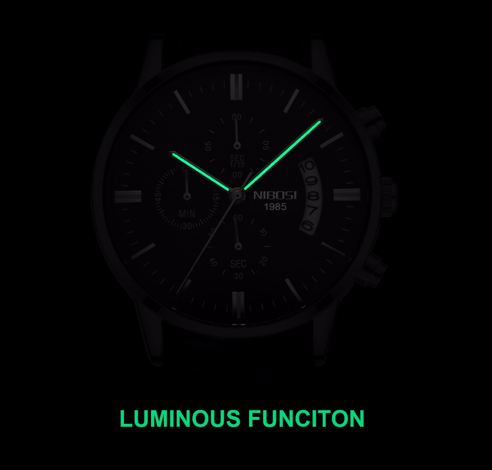 NIBOSI Stainless Steel Black Q - Luxury Watch Manufacturers のレビューと価格