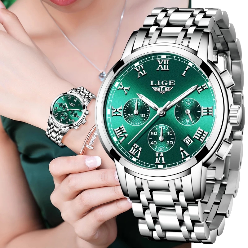 LIGE 2024 New Fashion Women Wa - Luxury Watch Female のレビューと価格