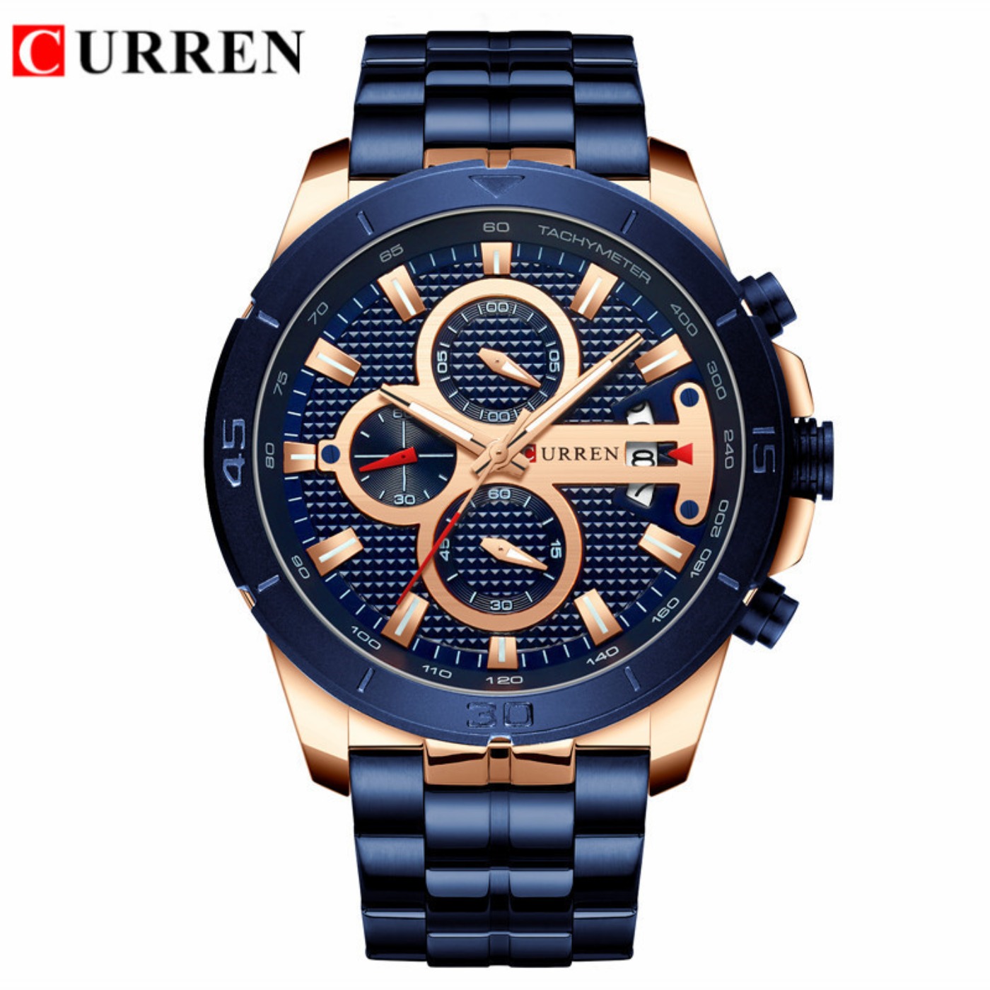 CURREN Watch Men Waterproof Ch - Luxury Watch Brands のレビューと価格