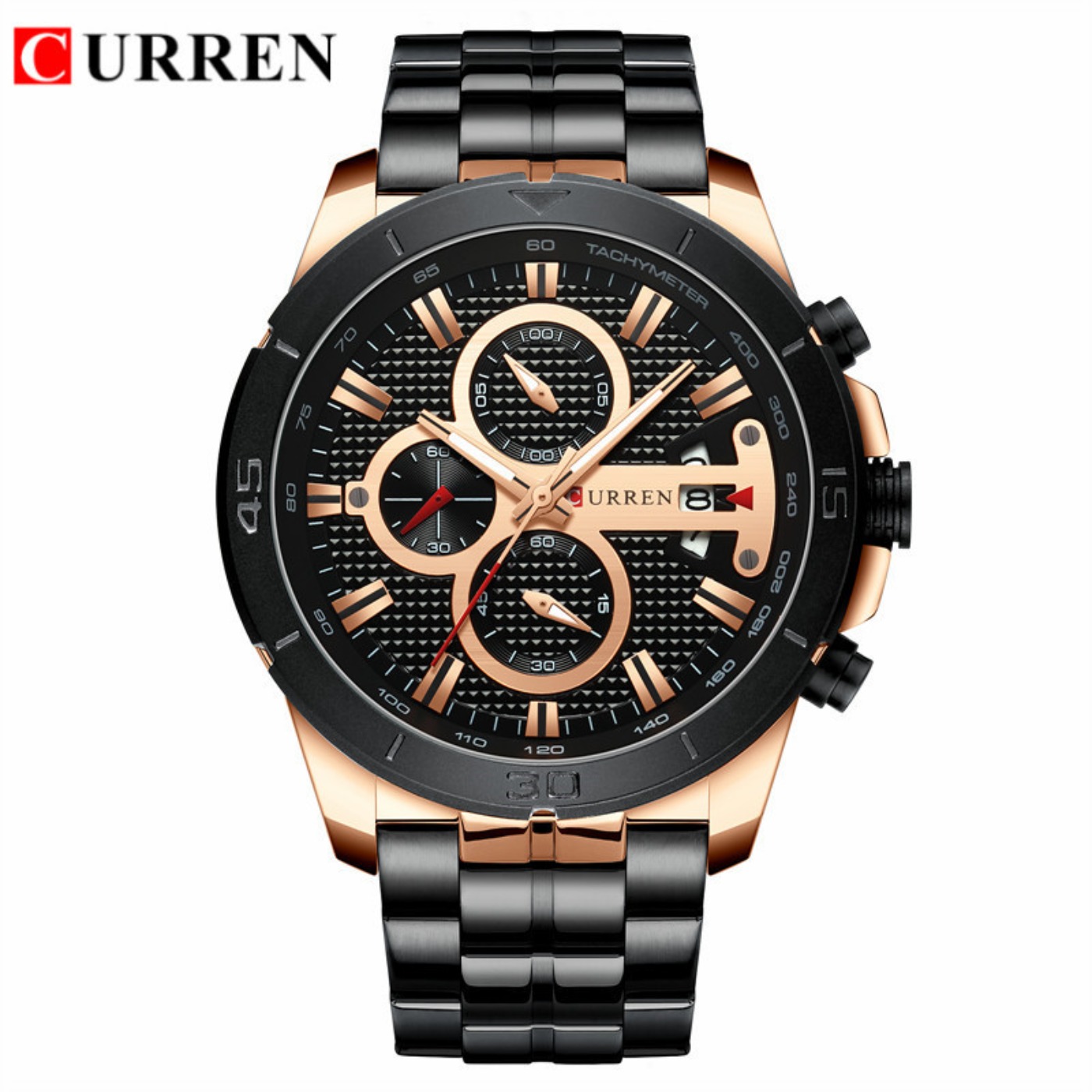 CURREN Watch Men Waterproof Ch - Luxury Watch Brands のレビューと価格