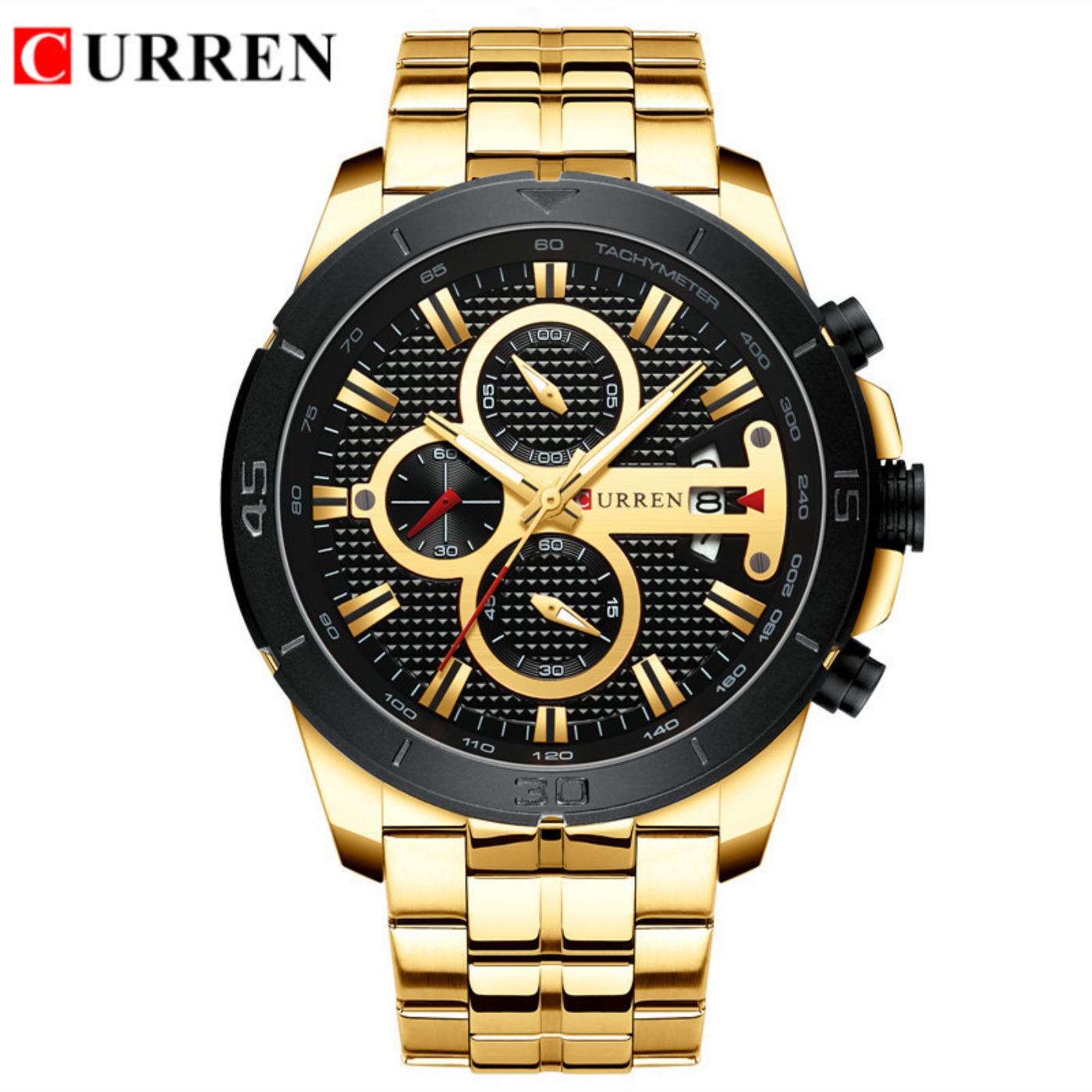 CURREN Watch Men Waterproof Ch - Luxury Watch Brands のレビューと価格