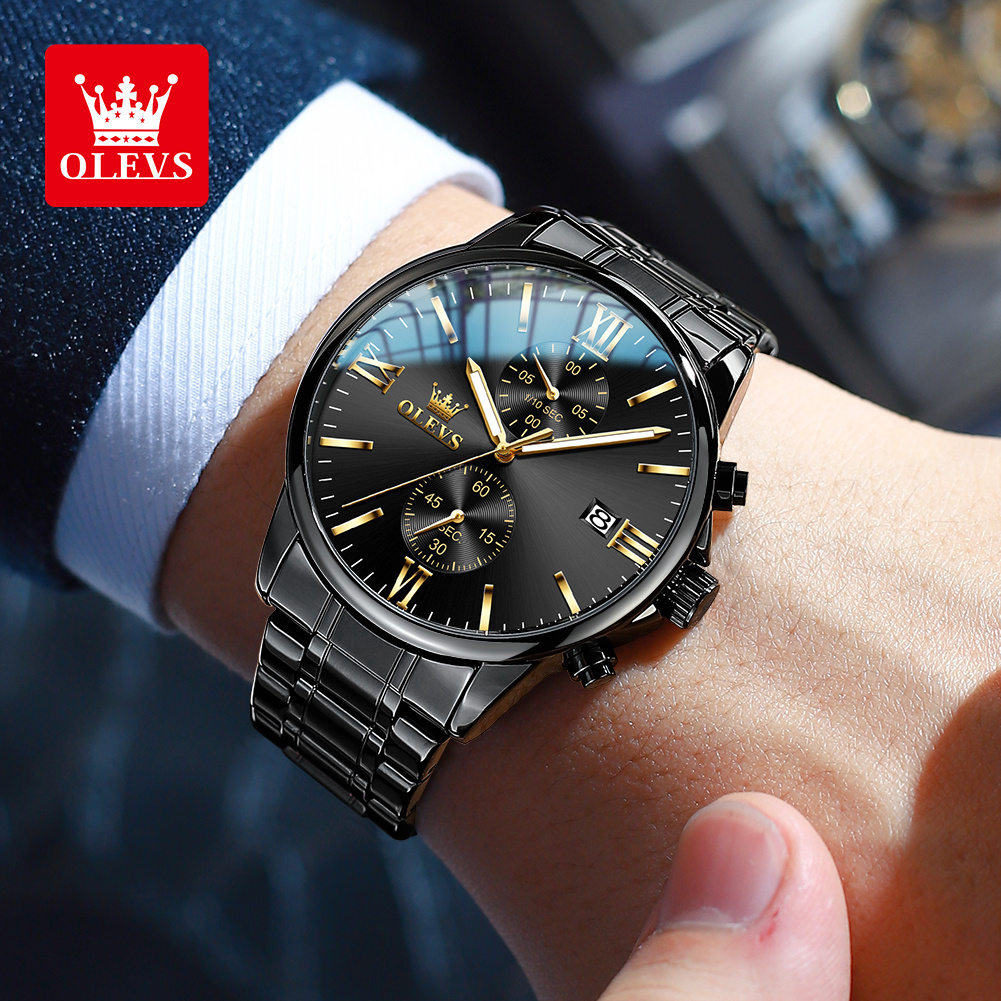 OLEVS 2886 Classic Black Quart - Luxury Watch Manufacturers のレビューと価格