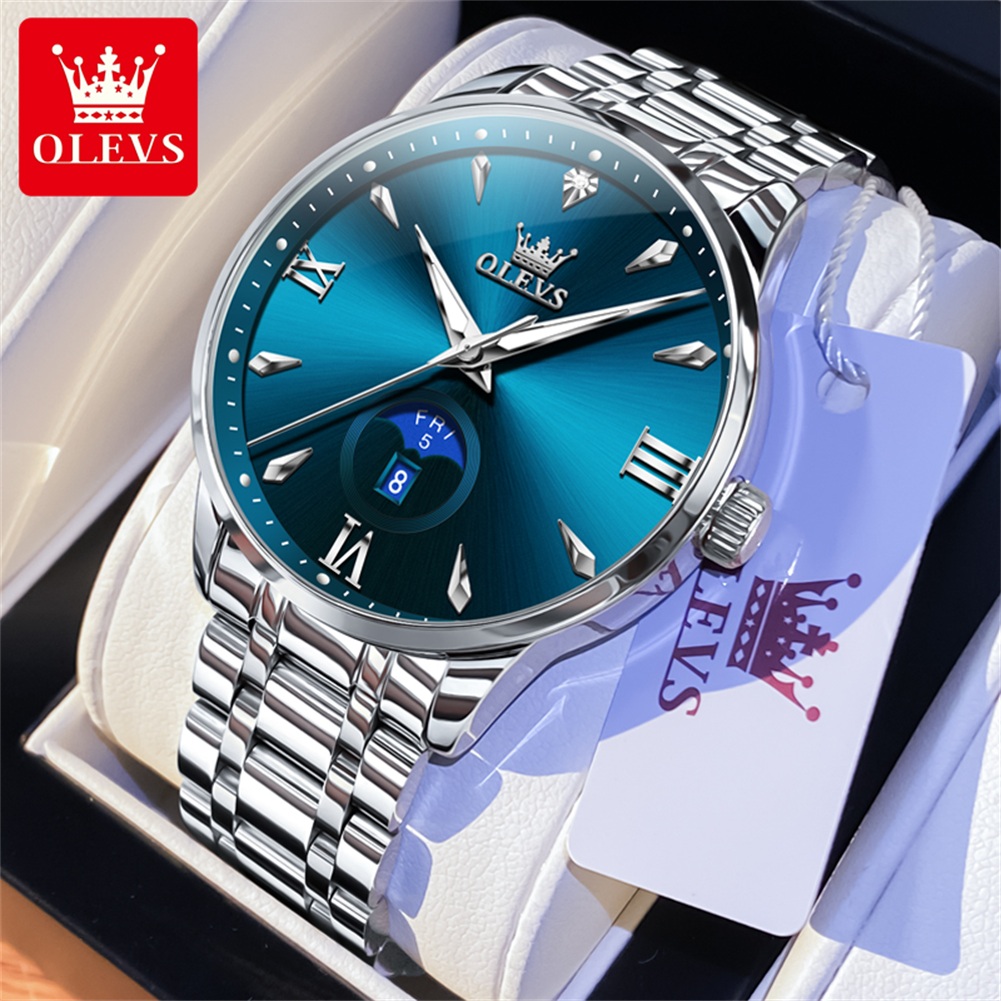 OLEVS Moon Phase men's watches - Luxury Watch Brands のレビューと価格