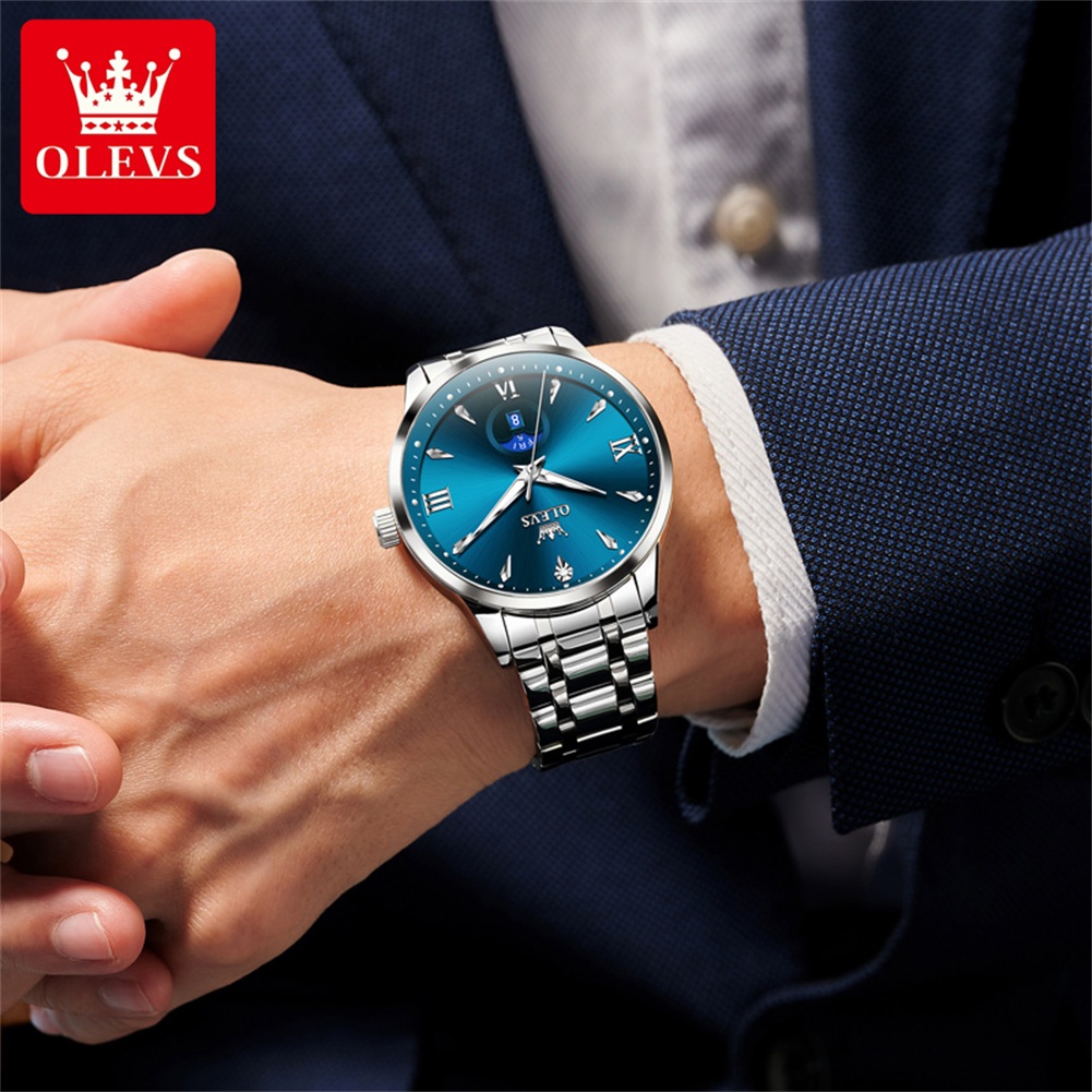 OLEVS Moon Phase men's watches - Luxury Watch Brands のレビューと価格