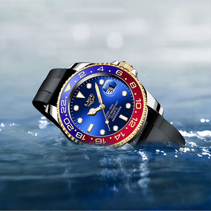 LIGE 2025 New Luxury Men Quart - Luxury Watch Storage のレビューと価格