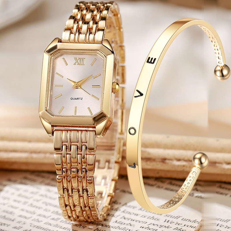 2PCS/set Luxury Women's Quartz - Luxury Watch Female のレビューと価格