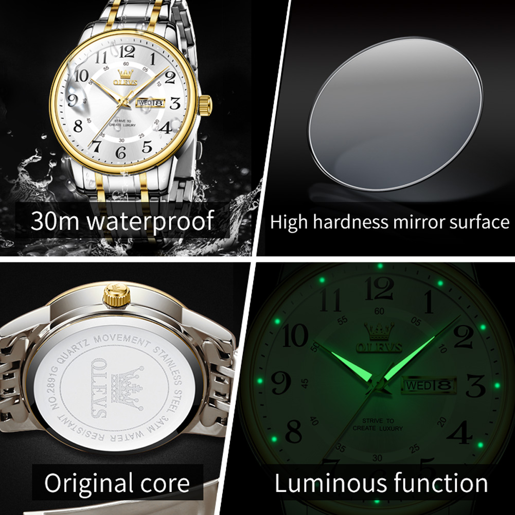 OLEVS Casual fashion men's wat - Luxury Watch Brands のレビューと価格