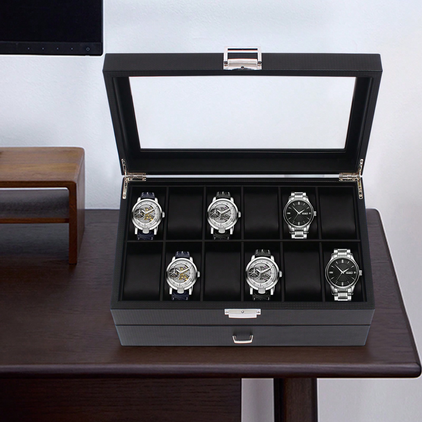 24 Slot Men Watch Display Case - Luxury Watch Storage のレビューと価格