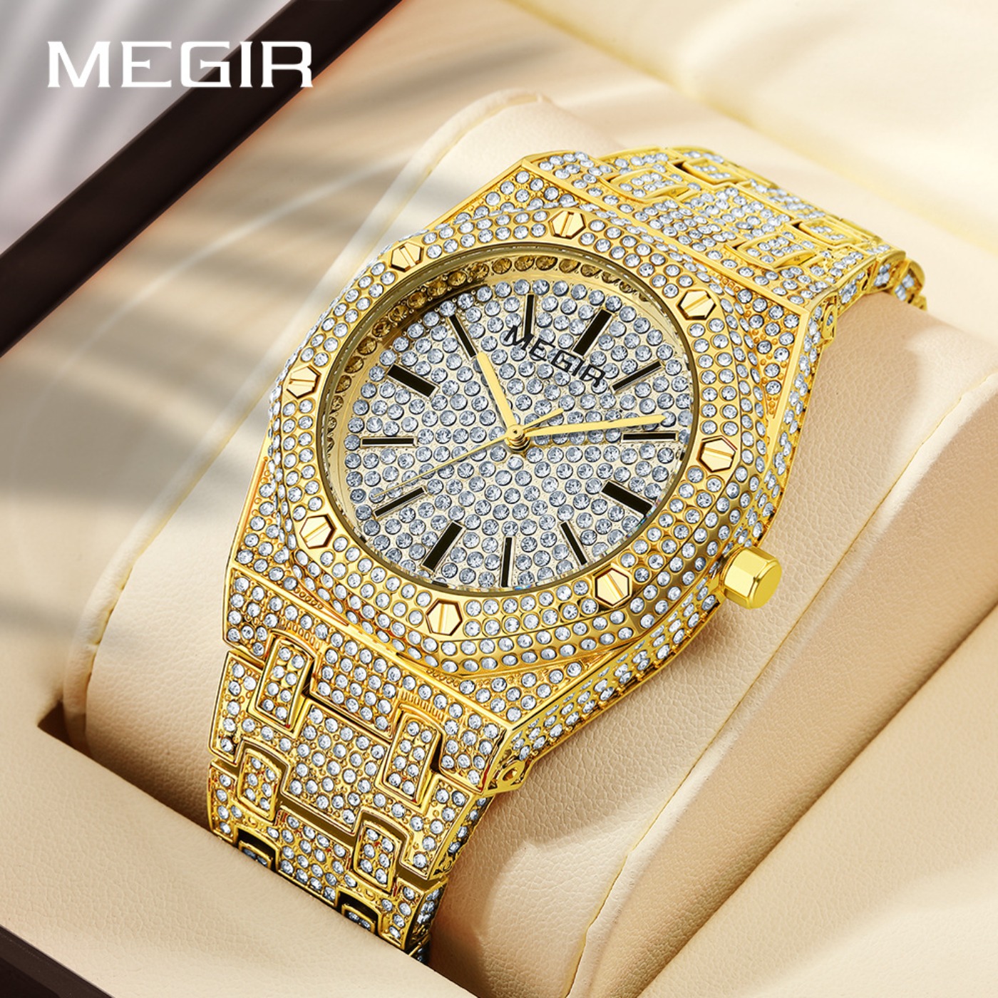 MEGIR Luxury Quartz Rhinestone - Luxury Watch Brands のレビューと価格