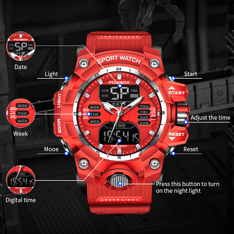 FOXBOX Military Watch for Men  - Luxury Watch Storage のレビューと価格