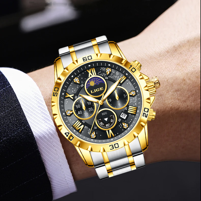 LIGE Top Brand Luxury Quartz M - Luxury Watch Brands のレビューと価格