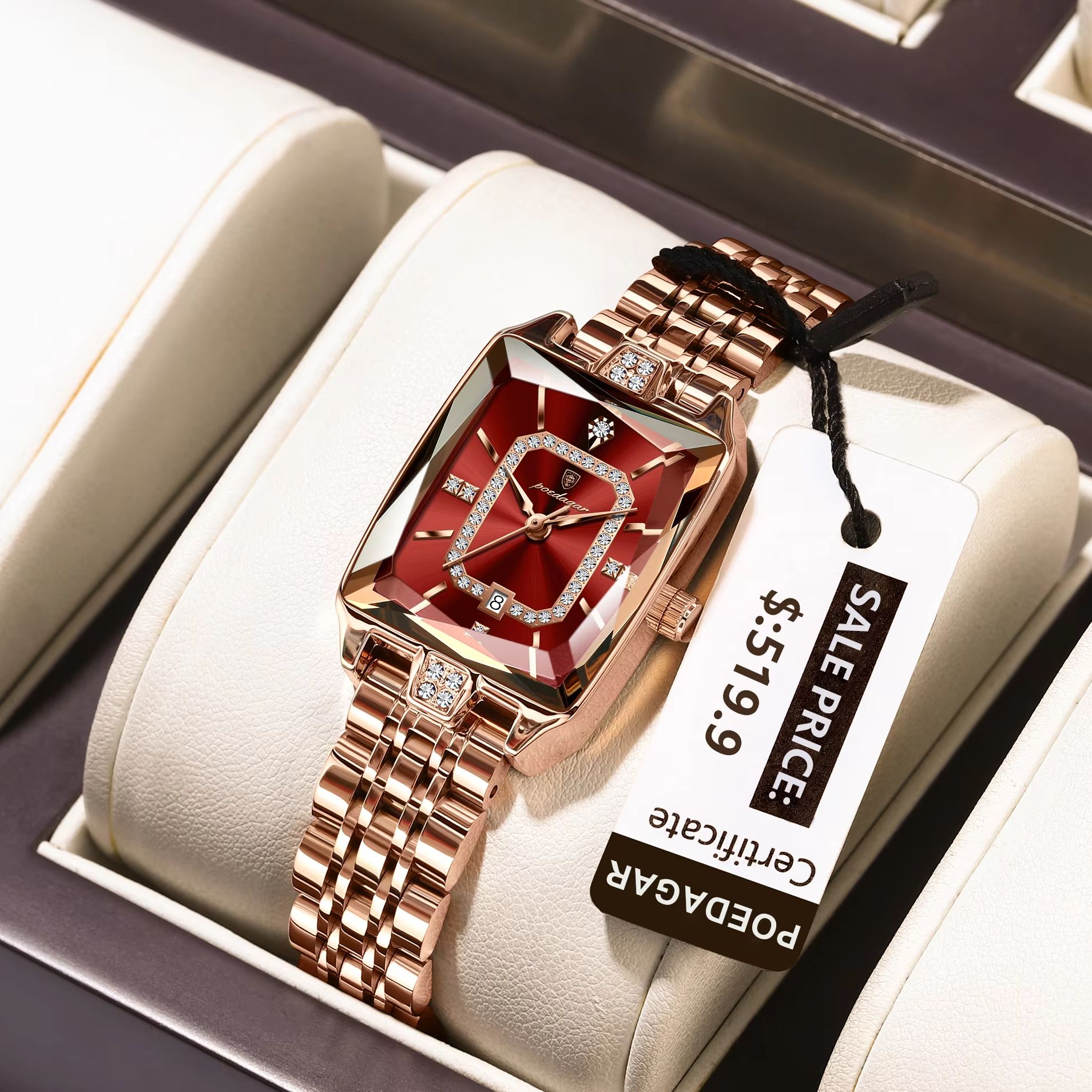 POEDAGAR Fashion Elegant Women - Luxury Watch Female のレビューと価格