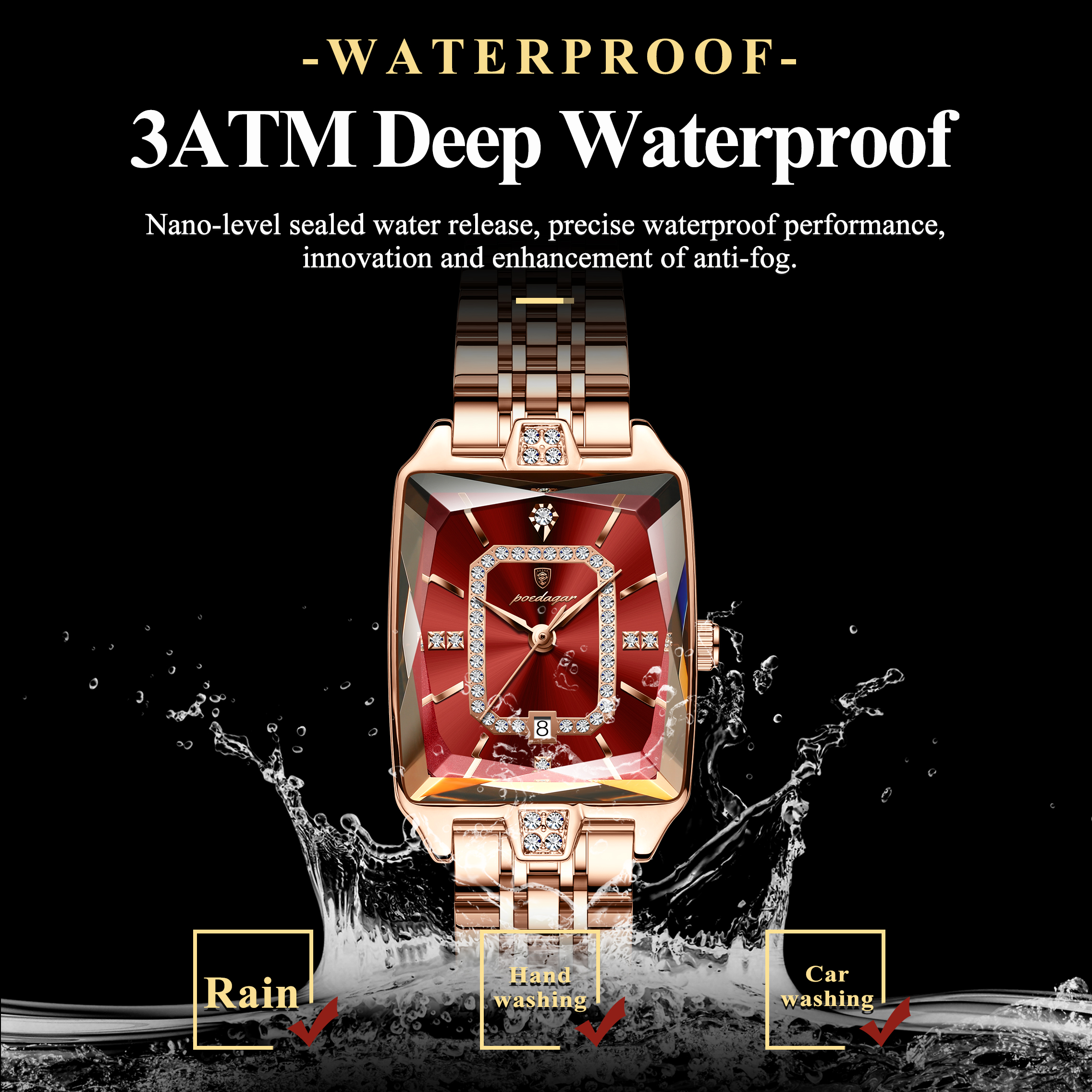 POEDAGAR Fashion Elegant Women - Luxury Watch Female のレビューと価格
