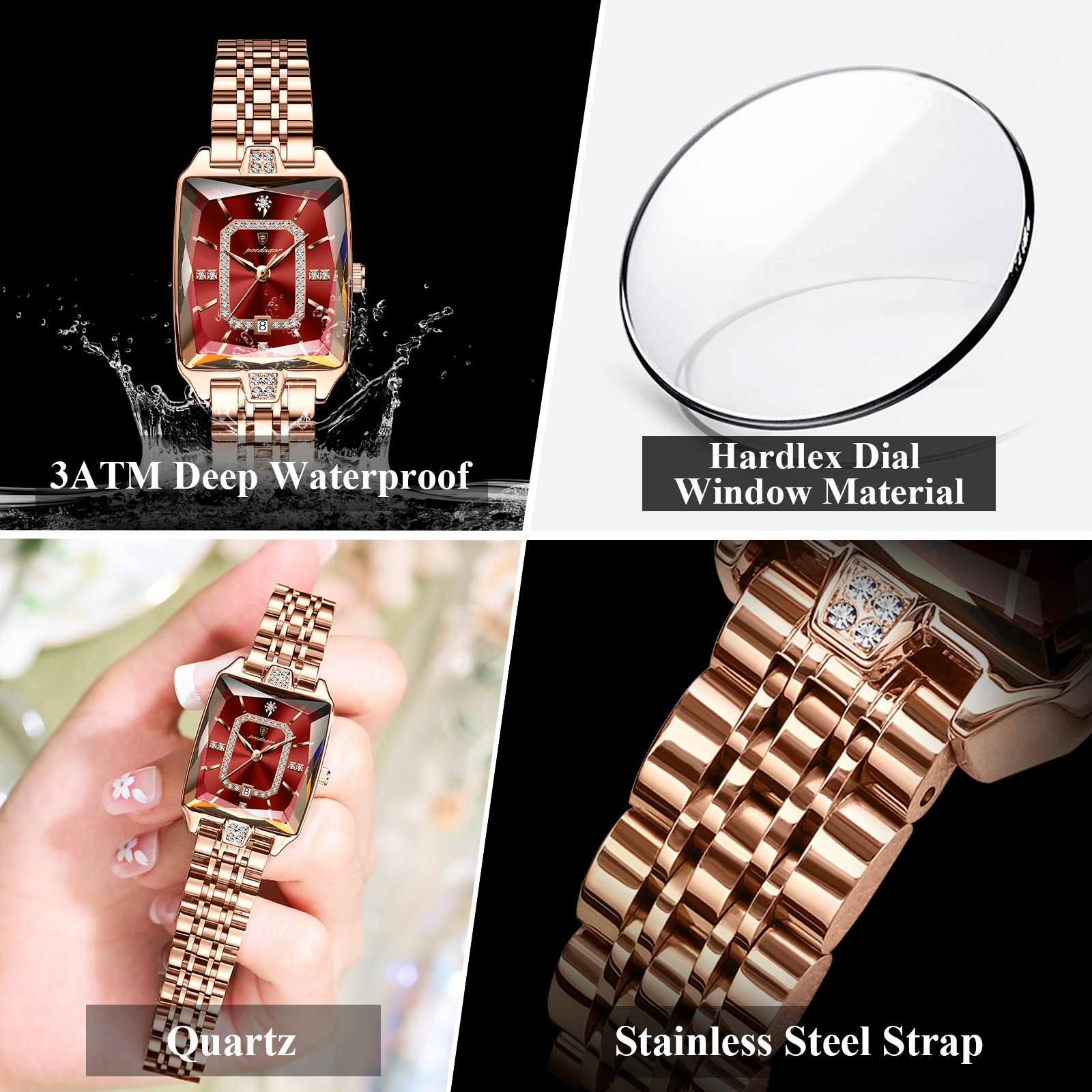 POEDAGAR Fashion Elegant Women - Luxury Watch Female のレビューと価格