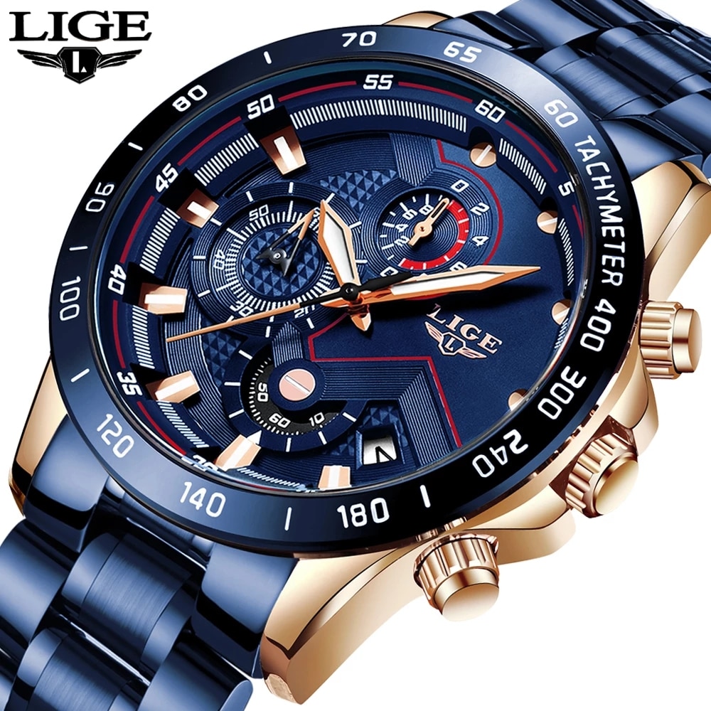 LIGE New Fashion Watches Men S - Luxury Watch Manufacturers のレビューと価格