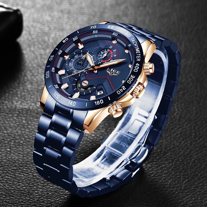 LIGE New Fashion Watches Men S - Luxury Watch Manufacturers のレビューと価格
