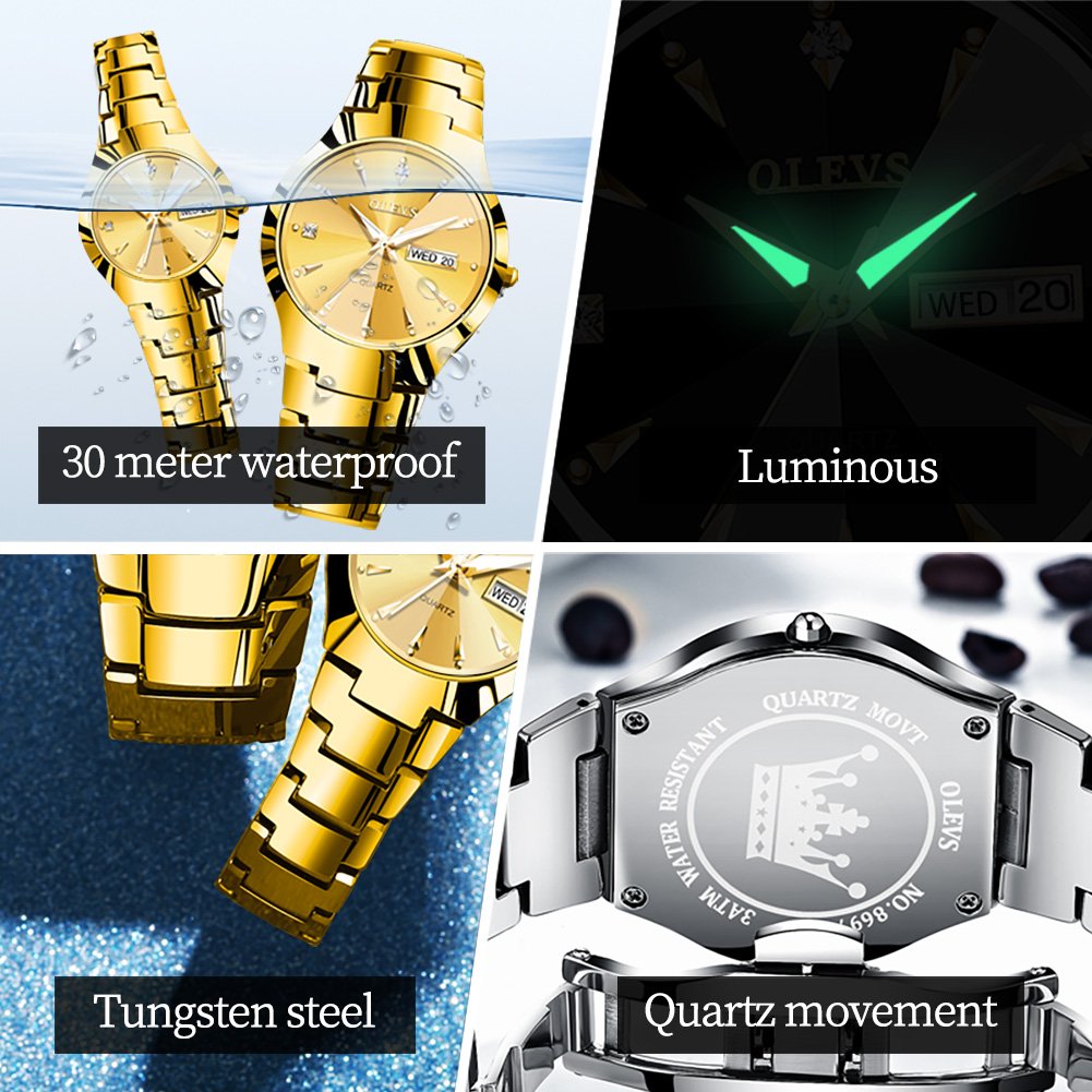 OLEVS TOP Brand Gold Watches f - Luxury Watch Manufacturers のレビューと価格