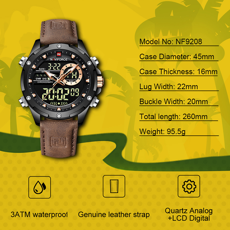 New NAVIFORCE Men Watches Quar - Luxury Watch Manufacturers のレビューと価格