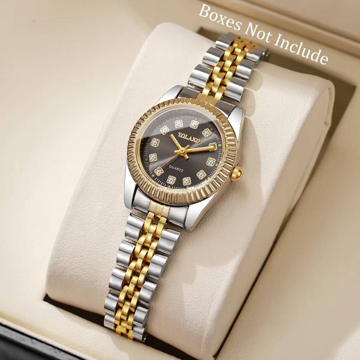 Fashion Rhinestone Women Quart - Luxury Watch Storage のレビューと価格
