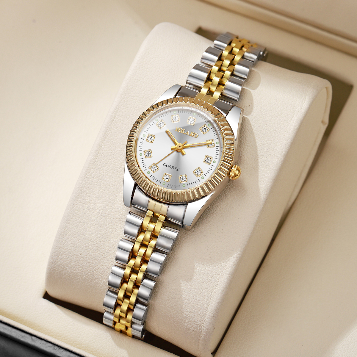 Fashion Rhinestone Women Quart - Luxury Watch Storage のレビューと価格