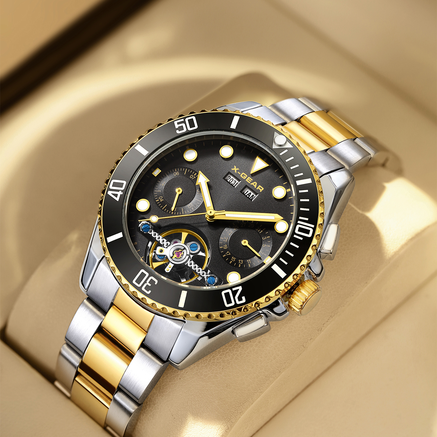 X-GEAR Mens Green Mechanical W - Luxury X I Watch のレビューと価格
