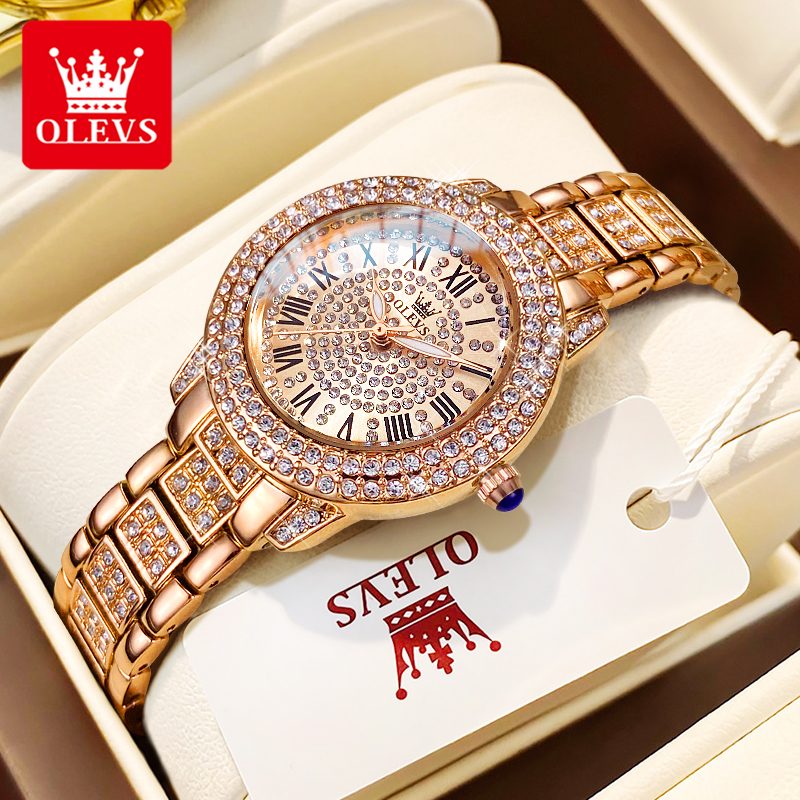 OLEVS 9943 Luxury All Diamond  - Luxury Watch Female のレビューと価格